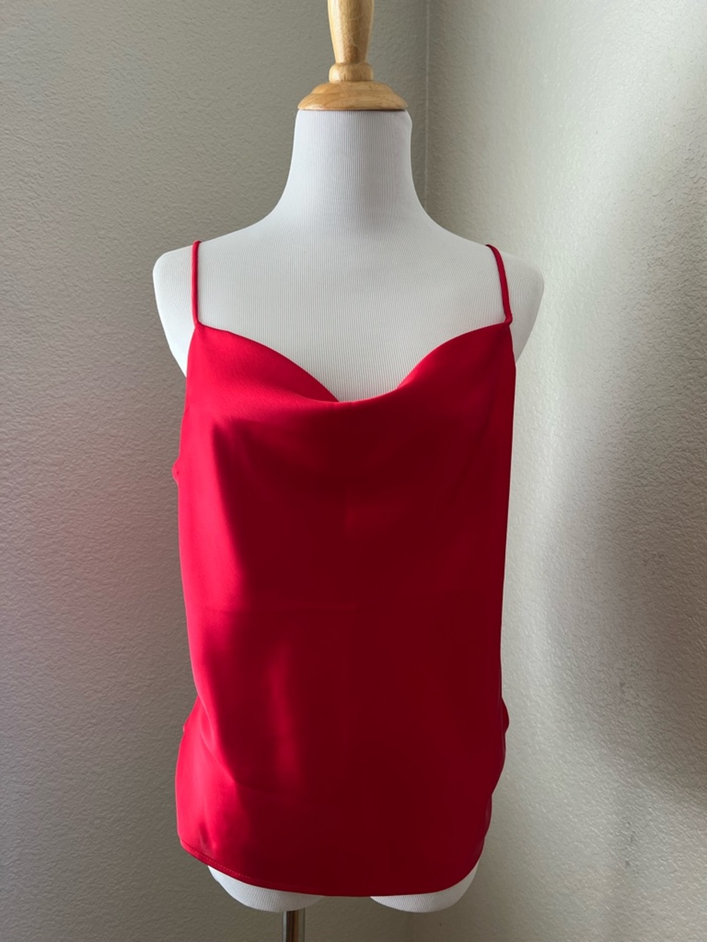 Renee C. Red Draped Front Camisole, S